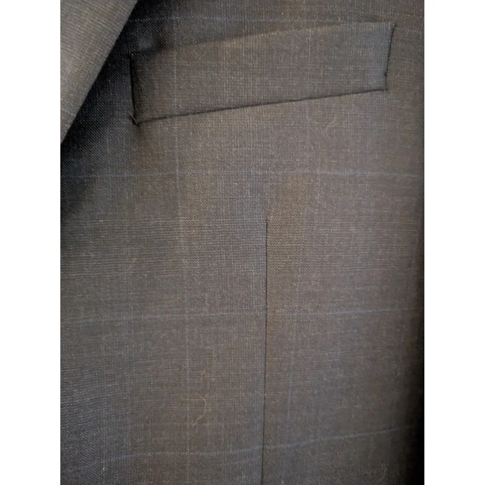 Lauren Ralph Lauren Blazer Men‎ Green Label Wool 40R Charcoal Gray Plaid
